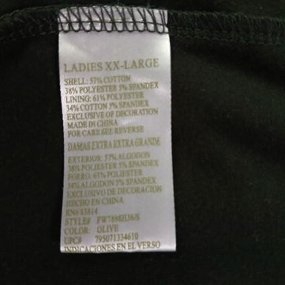 Ladies Green Tea XXL cotton/poly/spandex black skort pockets comfort side notch - Picture 9 of 11